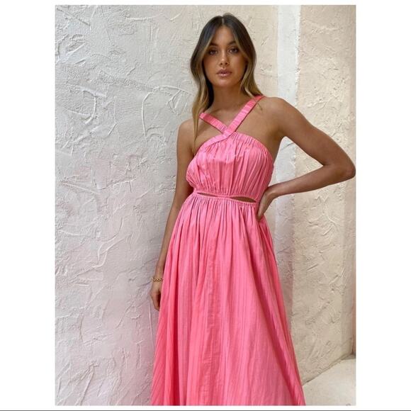 NWT Anthropologie Steele Pink Cutout Dress - Picture 2 of 11